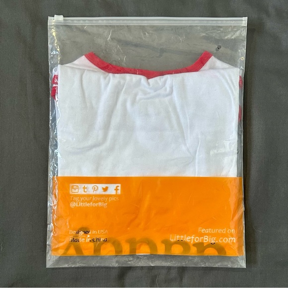 LittleForBig I Love Daddy Ringer Bodysuit Size S Snap Romper - Picture 8 of 9